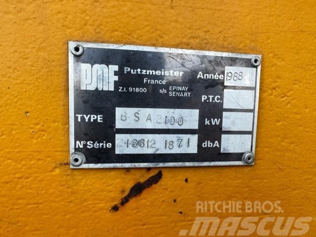 Putzmeister BSA 2100 /160 KW ELEKTRIC Concrete pump trucks