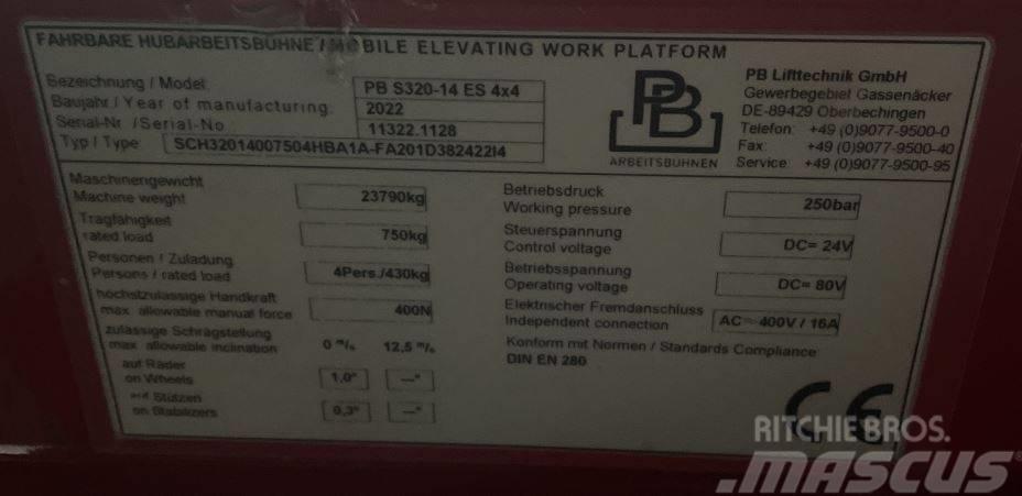 PB S320-14 4x4, high rack lift, 32m,like Holland Lift Scissor lifts