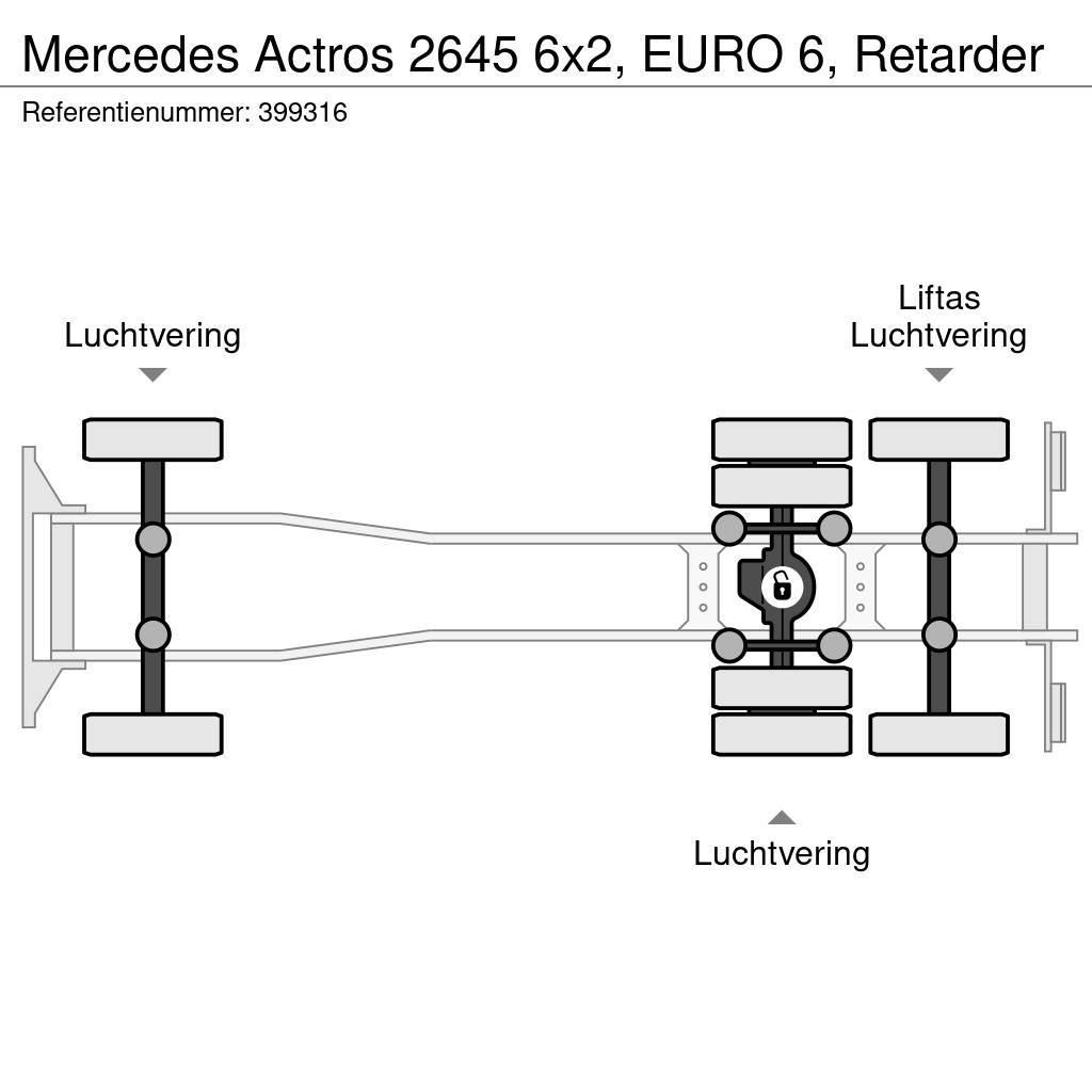 Mercedes-Benz Actros 2645 6x2, EURO 6, Retarder Cable lift demountable trucks