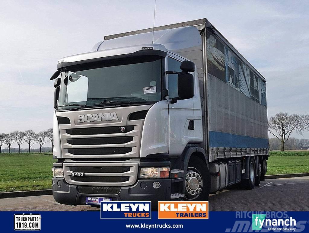 Scania G450 met palfinger kooiaa Curtainsider trucks
