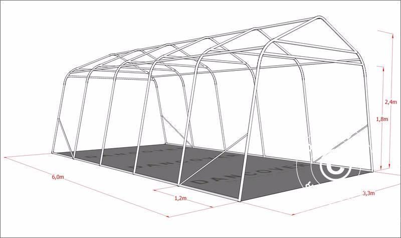 Dancover Portable Garage PRO 3,3x6x2,4m PVC Lagertelt Other groundcare machines