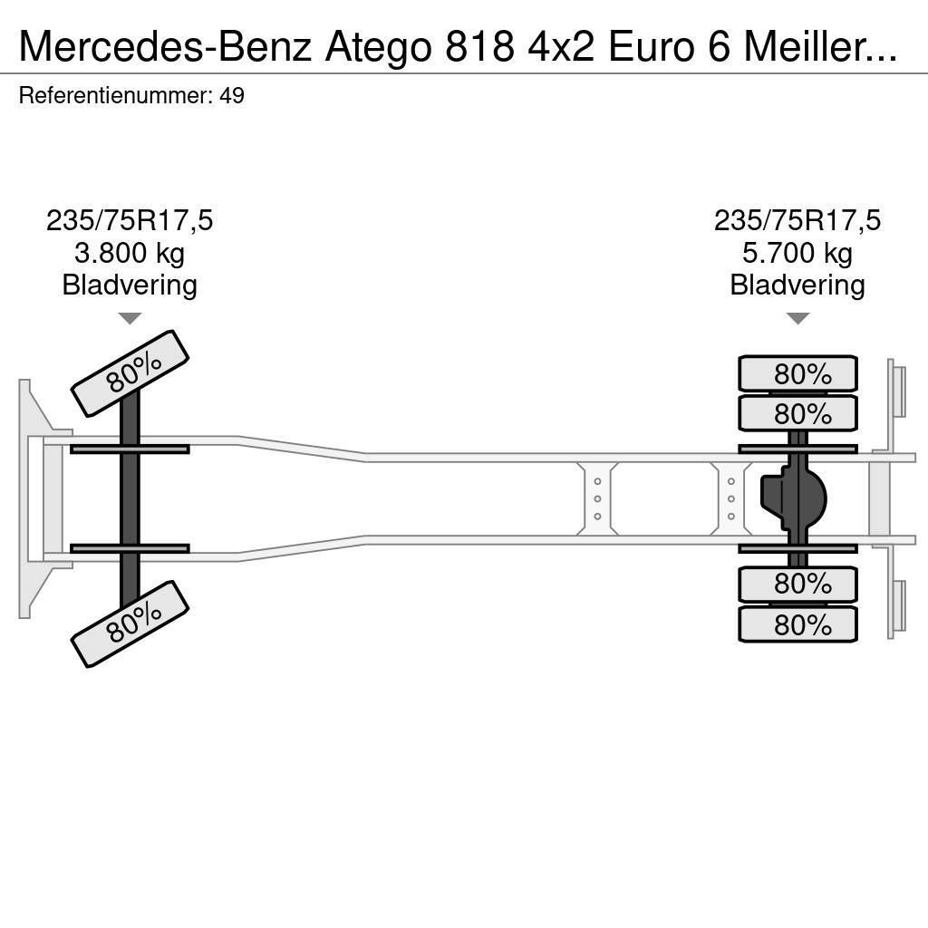 Mercedes-Benz Atego 818 4x2 Euro 6 Meiller 3 Seitenkipper Palfin All terrain cranes