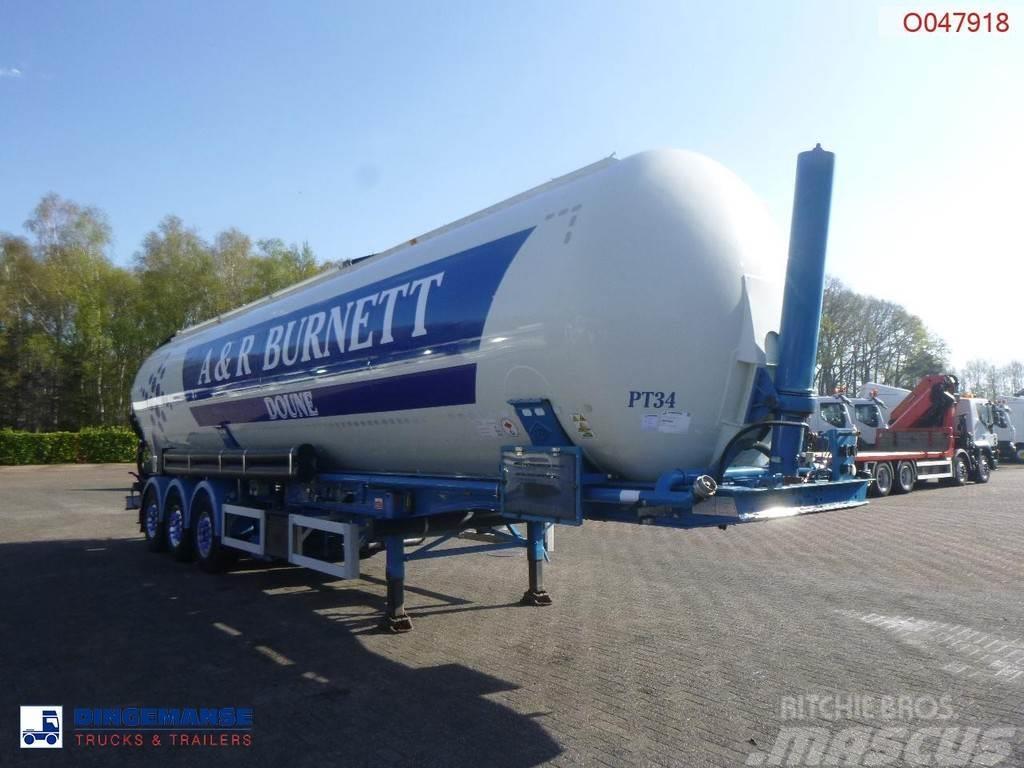 Feldbinder Powder tank alu 60 m3 / Compressor diesel engine. Tanker semi-trailers