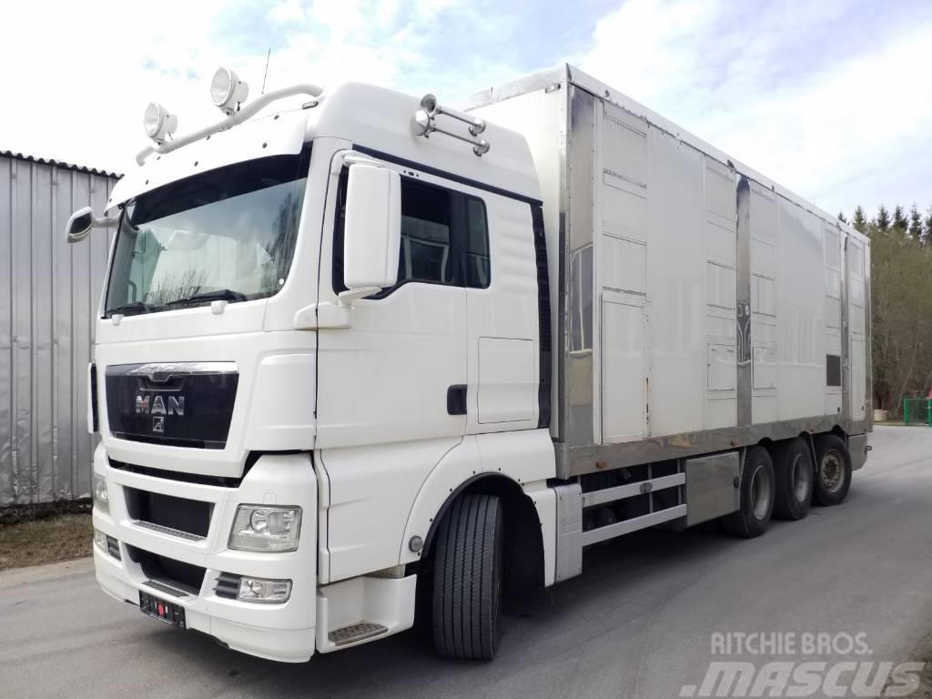 MAN TGX 35.540 8X4 EURO5 TRIDEM ANIMAL Animal transport trucks