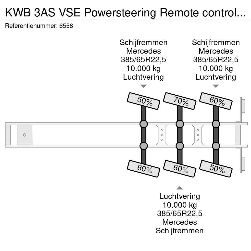  Kwb 3AS VSE Powersteering Remote controlled telesk Flatbed/Dropside semi-trailers