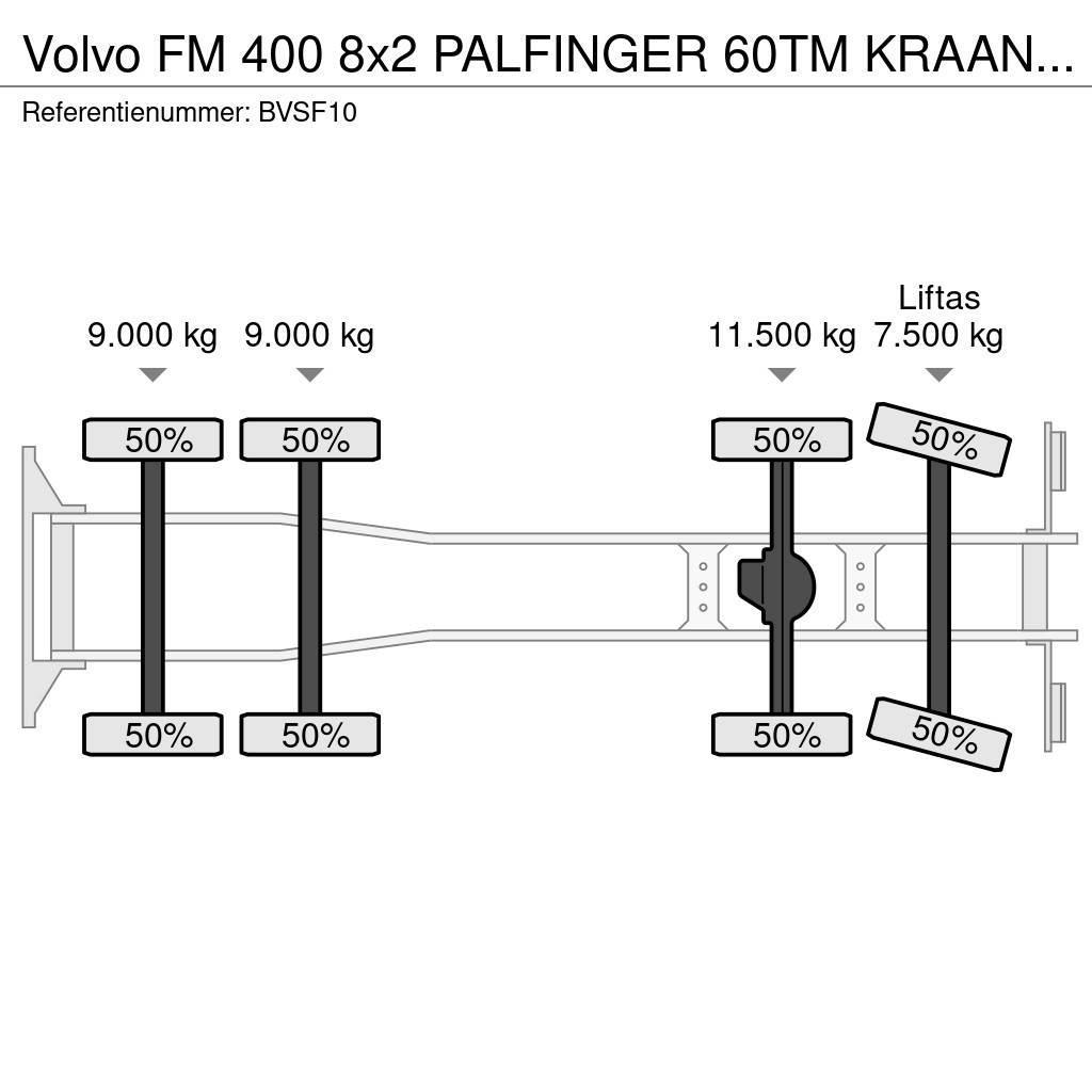 Volvo FM 400 8x2 PALFINGER 60TM KRAAN/KRAN!!EURO5!! All terrain cranes