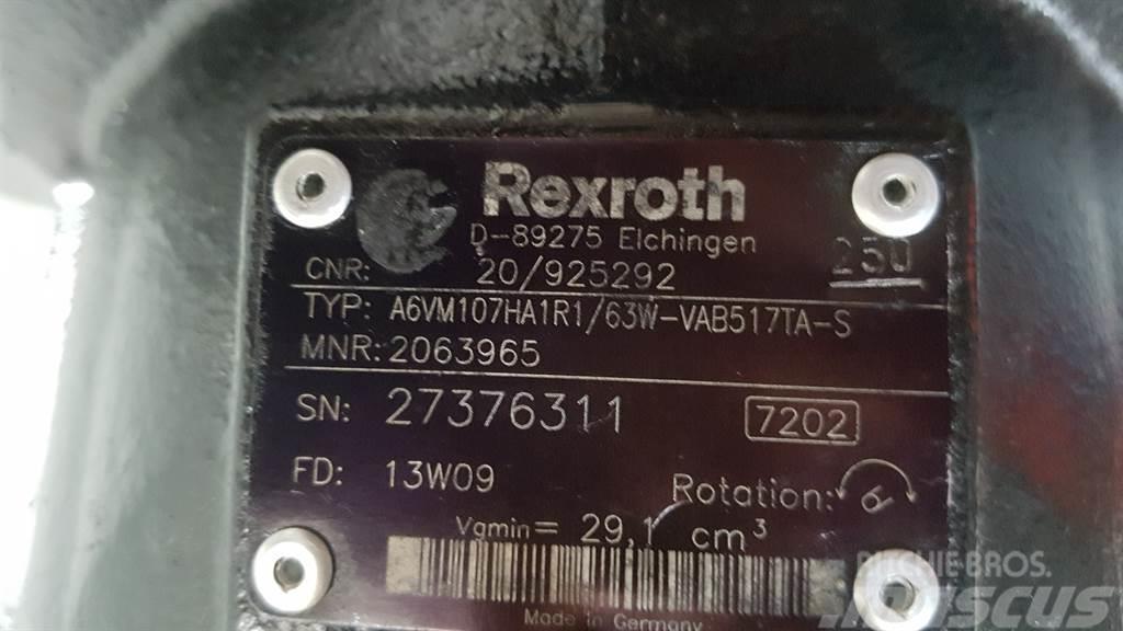 Rexroth A6VM107HA1R1/63W -JCB 409BZX-Drive motor/Fahrmotor Hydraulics