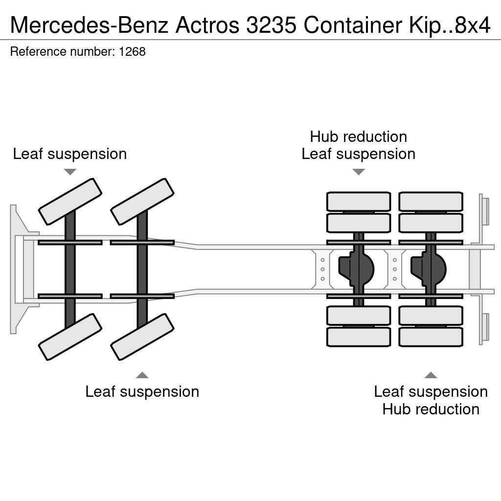 Mercedes-Benz Actros 3235 Container Kipper 8x4 V6 EPS Full Steel Hook lift trucks