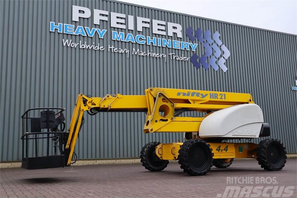 Niftylift HR21D 4x4 Electric, 4x2 Drive, 17m Working Height, Articulated boom lifts