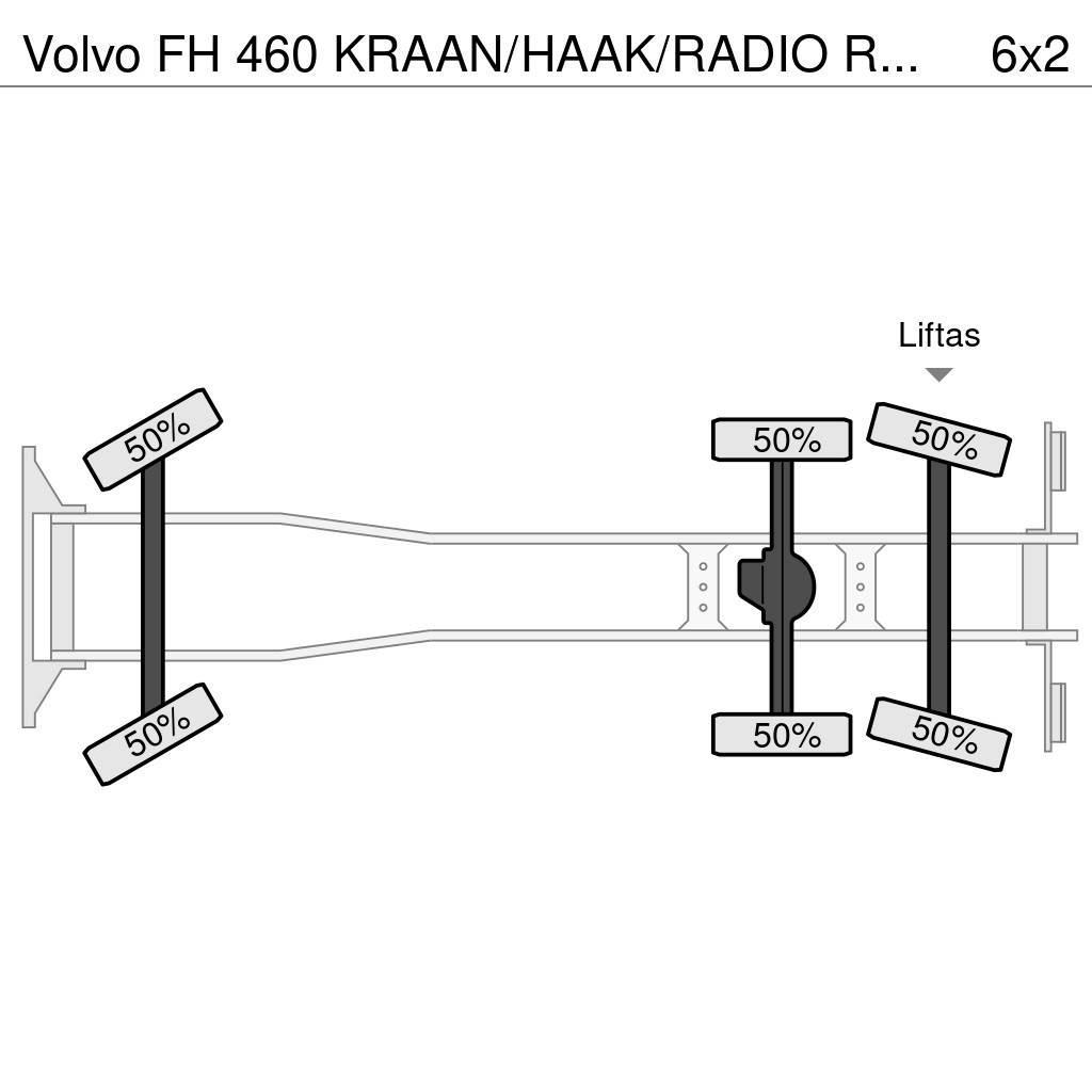Volvo FH 460 KRAAN/HAAK/RADIO REMOTE!! EURO6 Hook lift trucks