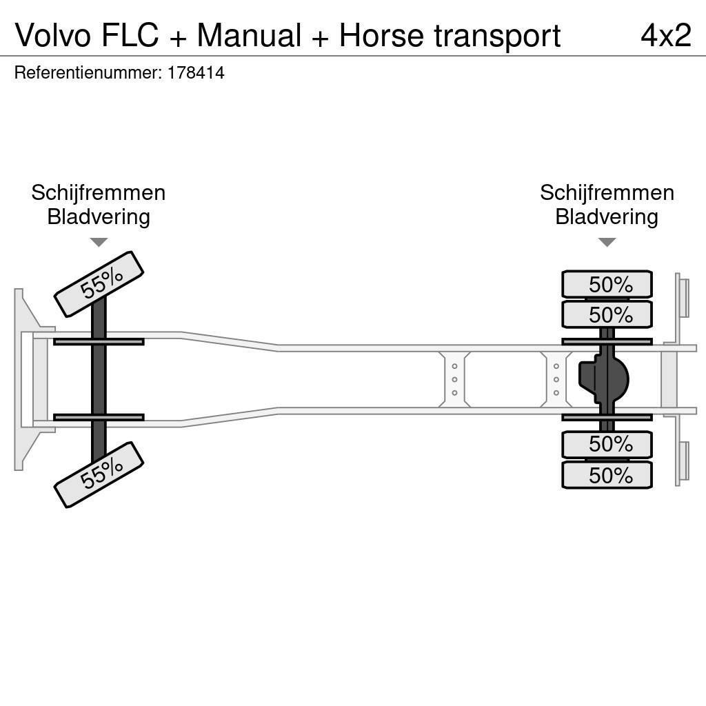 Volvo FLC + Manual + Horse transport Animal transport trucks