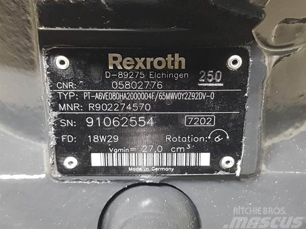 Bomag 05802776-Rexroth A6VE080HA-Drive motor/Fahrmotor Hydraulics