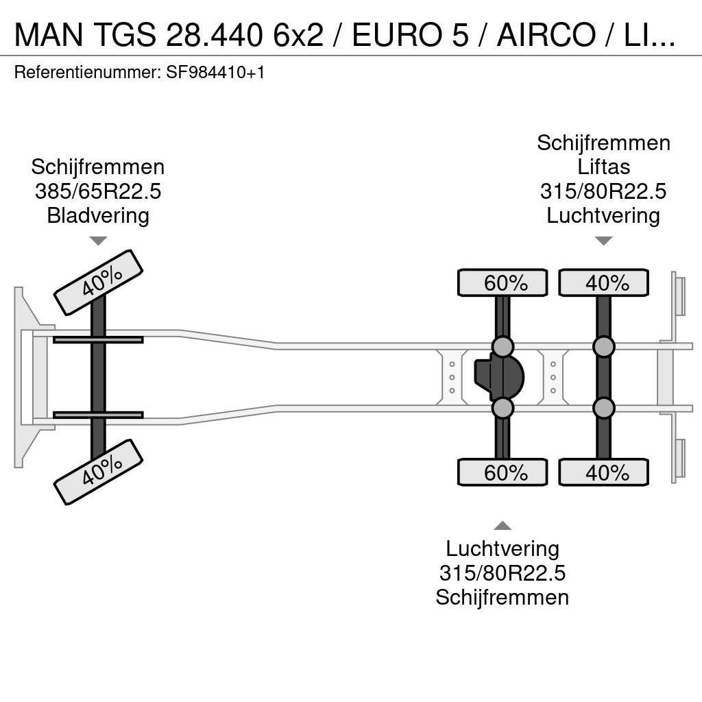 MAN TGS 28.440 6x2 / EURO 5 / AIRCO / LIFTAS Chassis Cab trucks