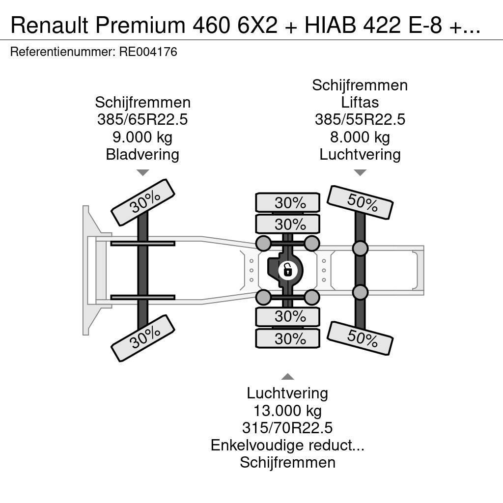 Renault Premium 460 6X2 + HIAB 422 E-8 + REMOTE CONTROL Tractor Units