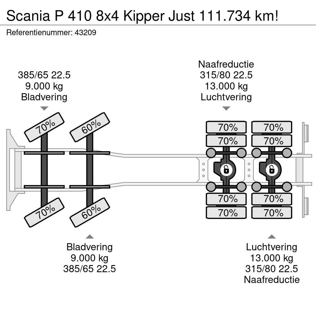 Scania P 410 8x4 Kipper Just 111.734 km! Tipper trucks