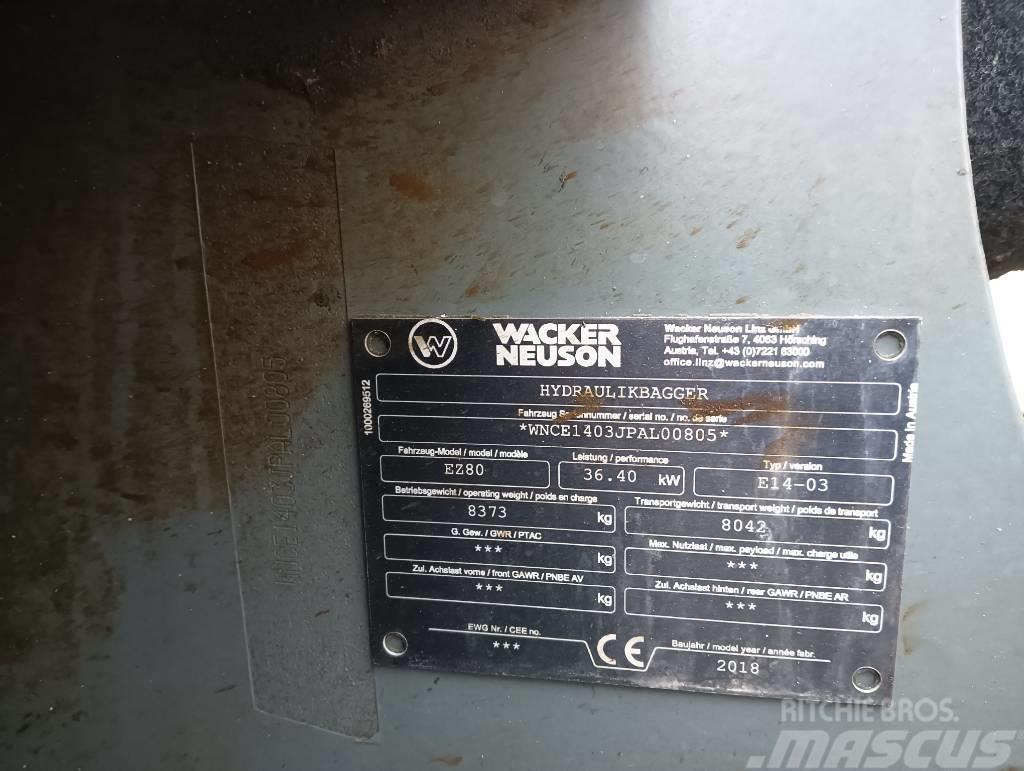 Wacker Neuson EZ80 Midi excavators  7t - 12t