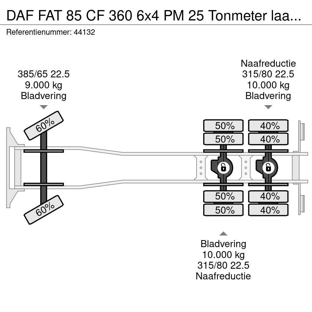 DAF FAT 85 CF 360 6x4 PM 25 Tonmeter laadkraan Hook lift trucks