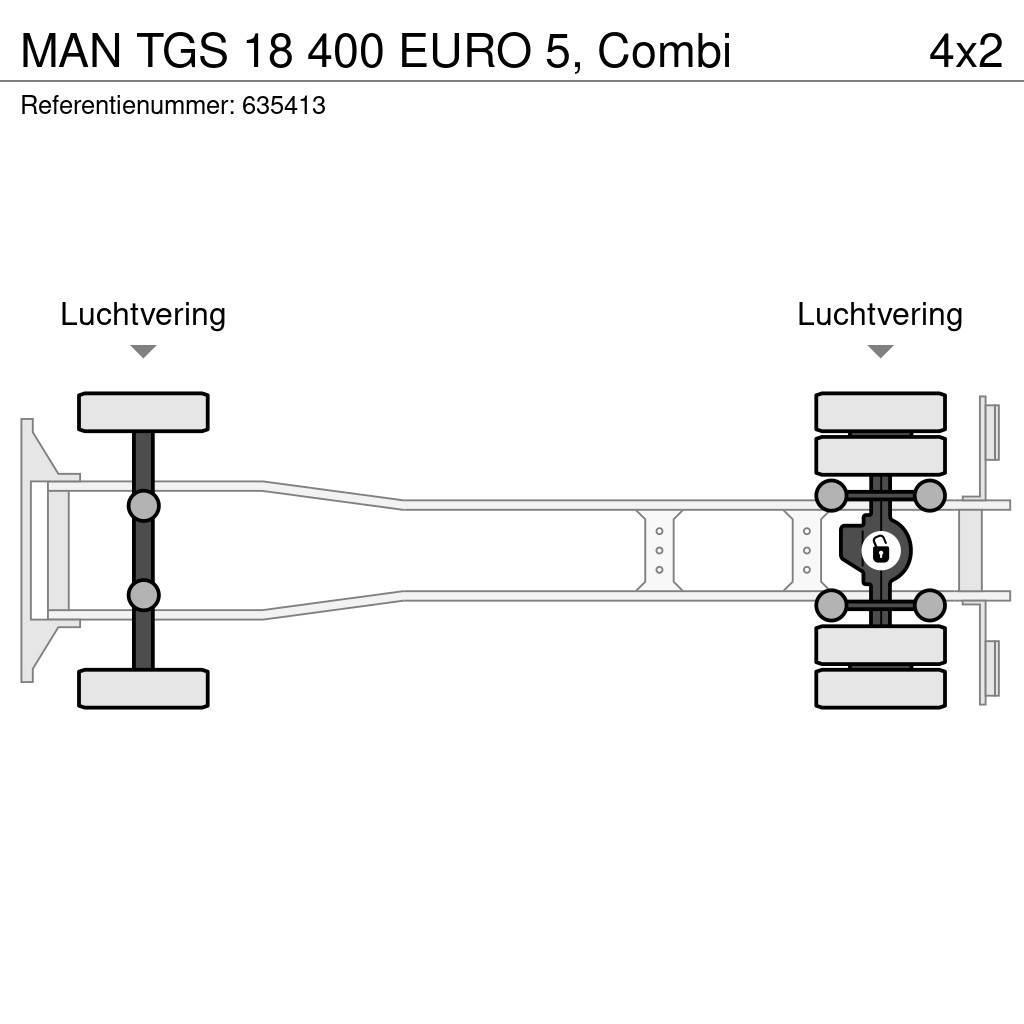 MAN TGS 18 400 EURO 5, Combi Cable lift demountable trucks
