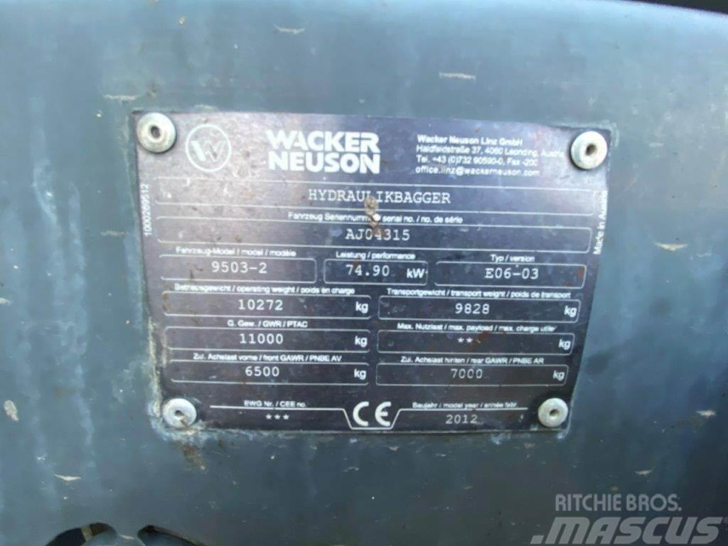Wacker Neuson 9503-2 WD Mobilbagger Klima Löffel MS08 Wheeled excavators