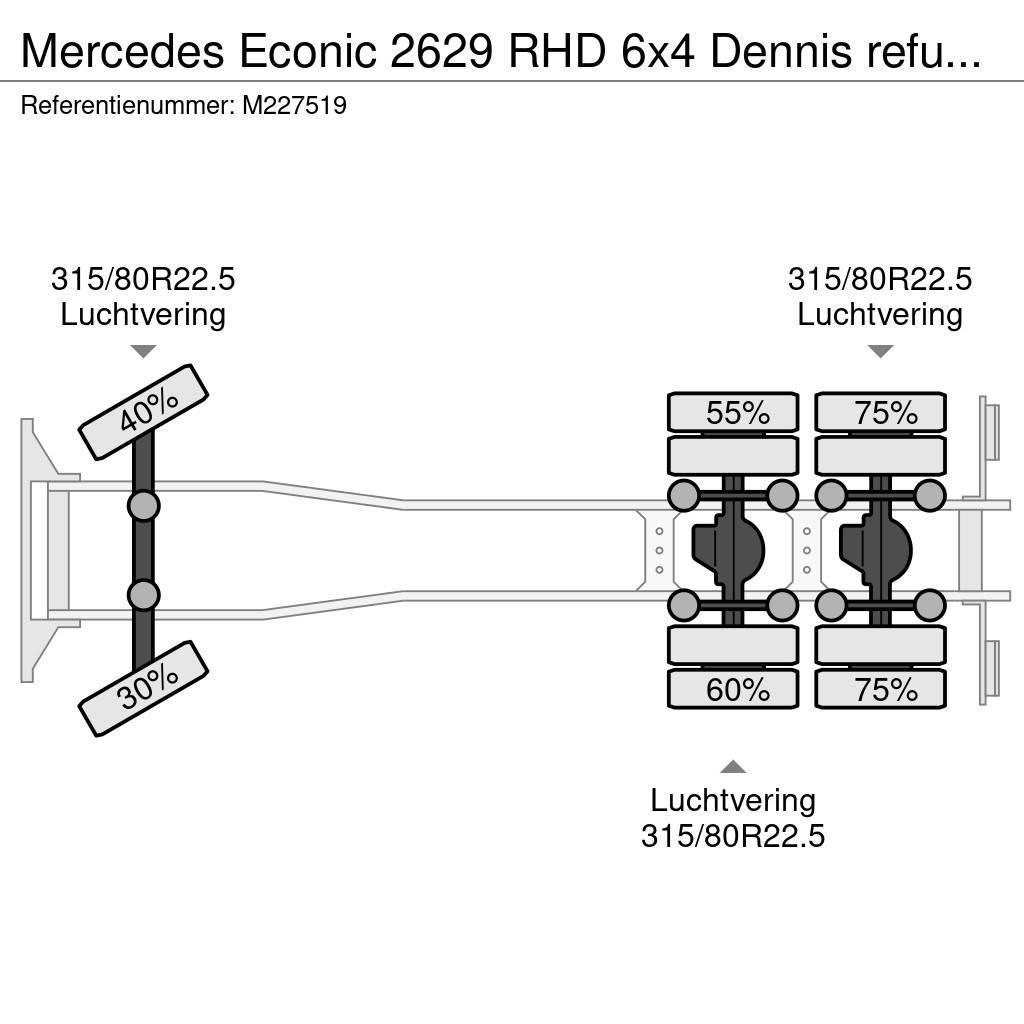 Mercedes-Benz Econic 2629 RHD 6x4 Dennis refuse truck Waste trucks