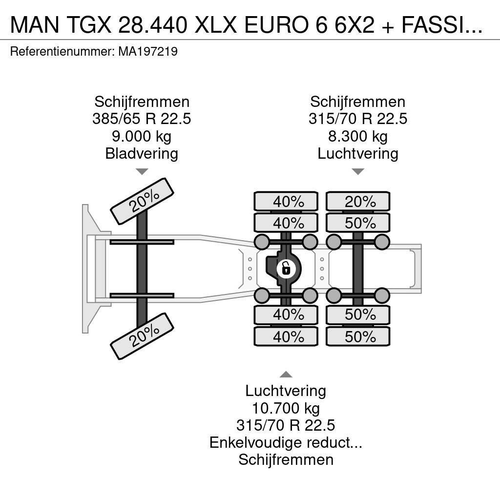 MAN TGX 28.440 XLX EURO 6 6X2 + FASSI F365 + FLYJIB + Tractor Units