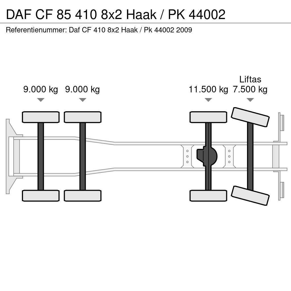 DAF CF 85 410 8x2 Haak / PK 44002 Hook lift trucks