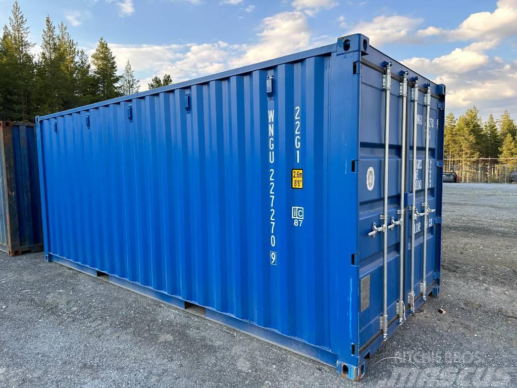  Sjöfartscontainer Container 20fot 20fots nya blå m Shipping containers