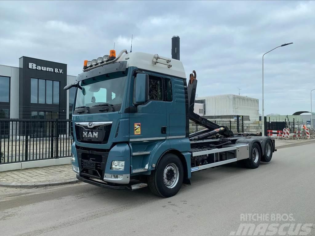 MAN TGX 28.460 6X2 EURO 6 / AJK HAAKSYSTEEM / BELGIUM Hook lift trucks
