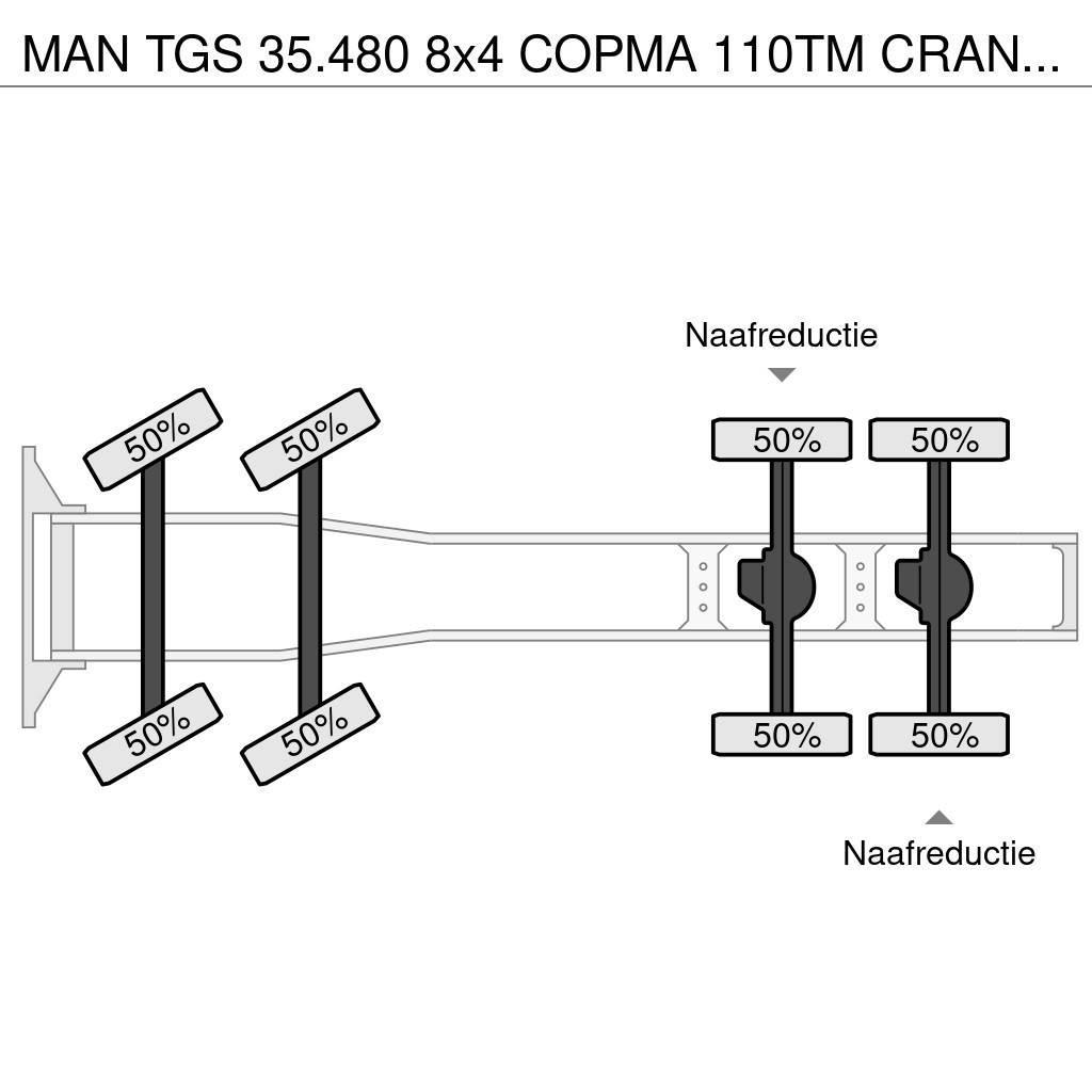 MAN TGS 35.480 8x4 COPMA 110TM CRANE/GRUE/Fly-Jib/LIER Tractor Units