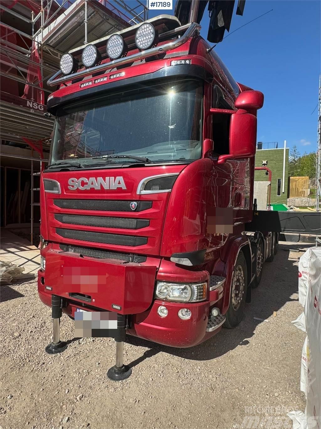 Scania R520 combi truck w/ 92 t/m Palfinger crane. Jib an Crane trucks