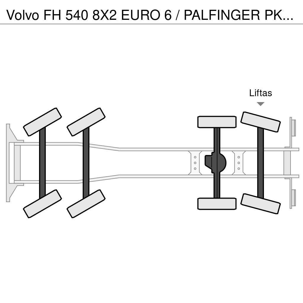 Volvo FH 540 8X2 EURO 6 / PALFINGER PK 92002 KRAAN + FLY Flatbed / Dropside trucks