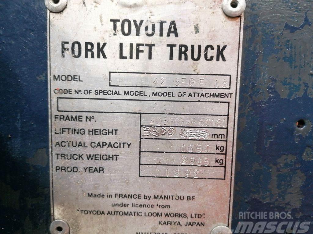 Toyota 42-5FGF18 LPG trucks