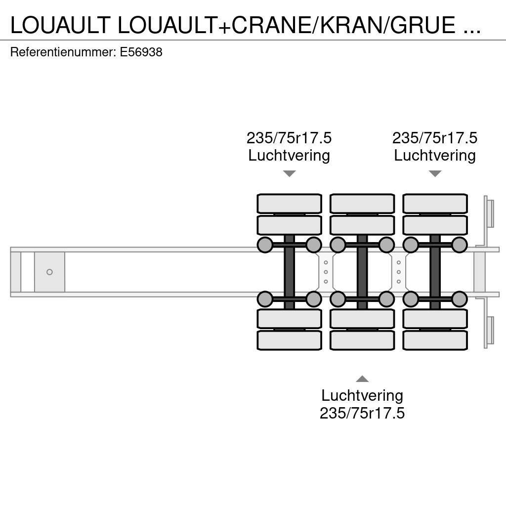 Louault LOUAULT+CRANE/KRAN/GRUE PM 45T/M(4xext.)+E Low loader-semi-trailers