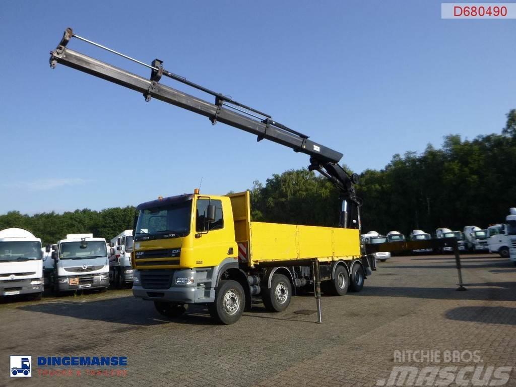DAF CF 85.480 8x4 + Hiab 700 EP-4 Hipro Flatbed / Dropside trucks