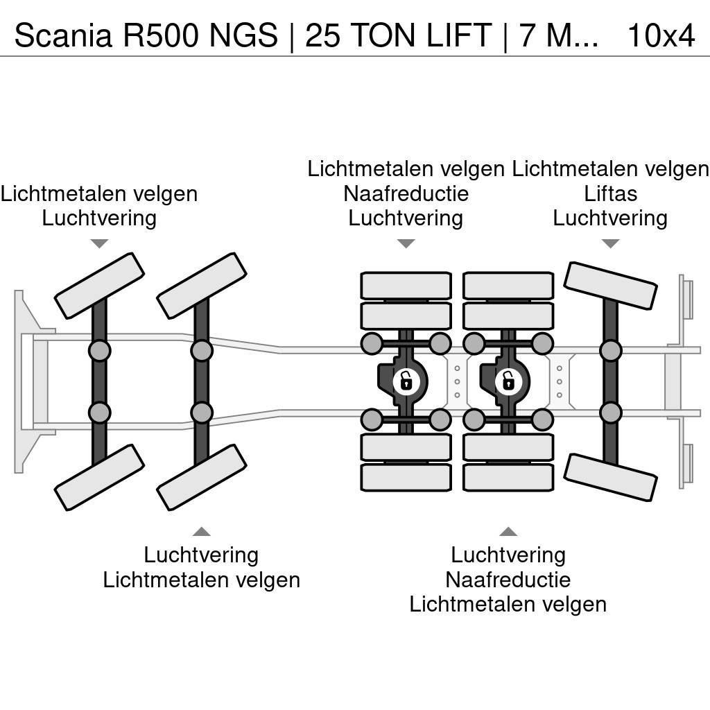 Scania R500 NGS | 25 TON LIFT | 7 MTR CARRIER | 10X4*6 FU Hook lift trucks