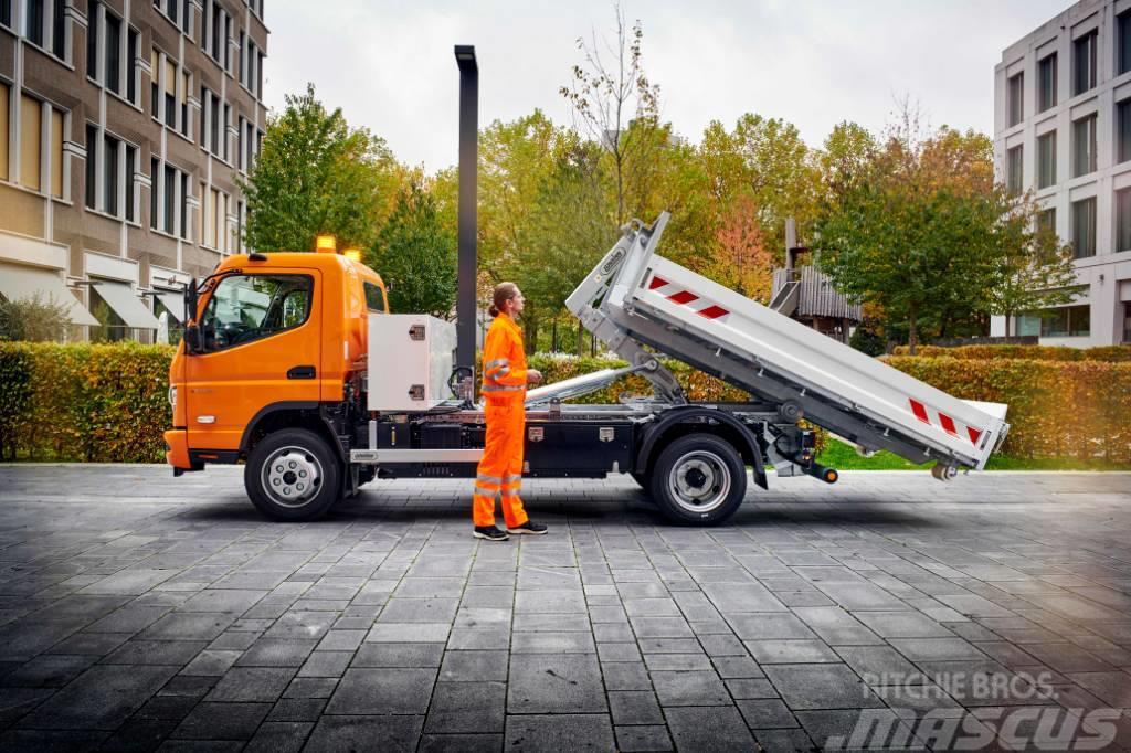 Fuso eCanter ellastbil 8,55 ton lastväxlare Hook lift trucks