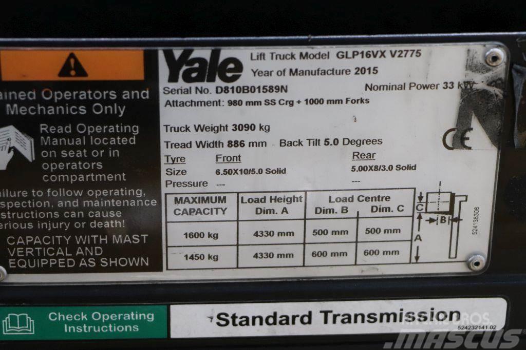 Yale GLP16VX LPG trucks