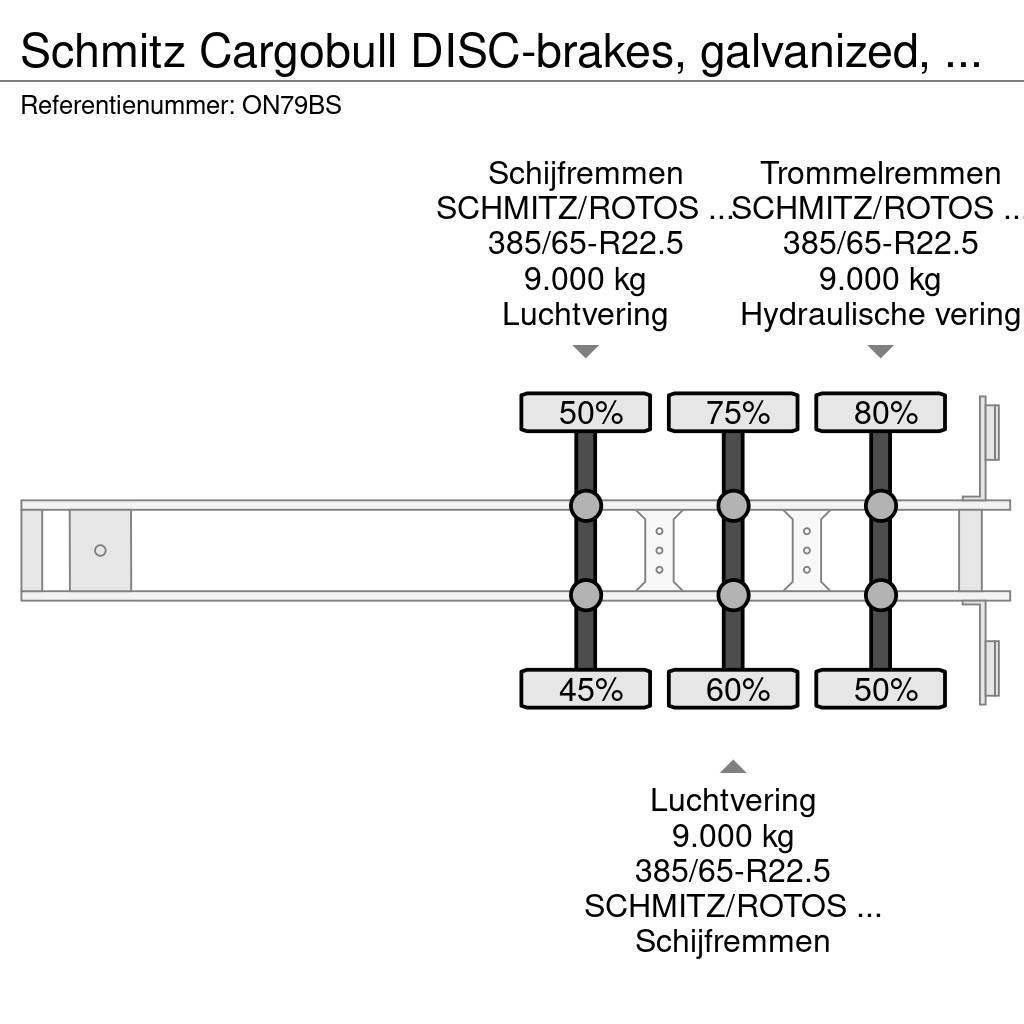Schmitz Cargobull DISC-brakes, galvanized, Huckepack, timberstakes, Curtainsider semi-trailers