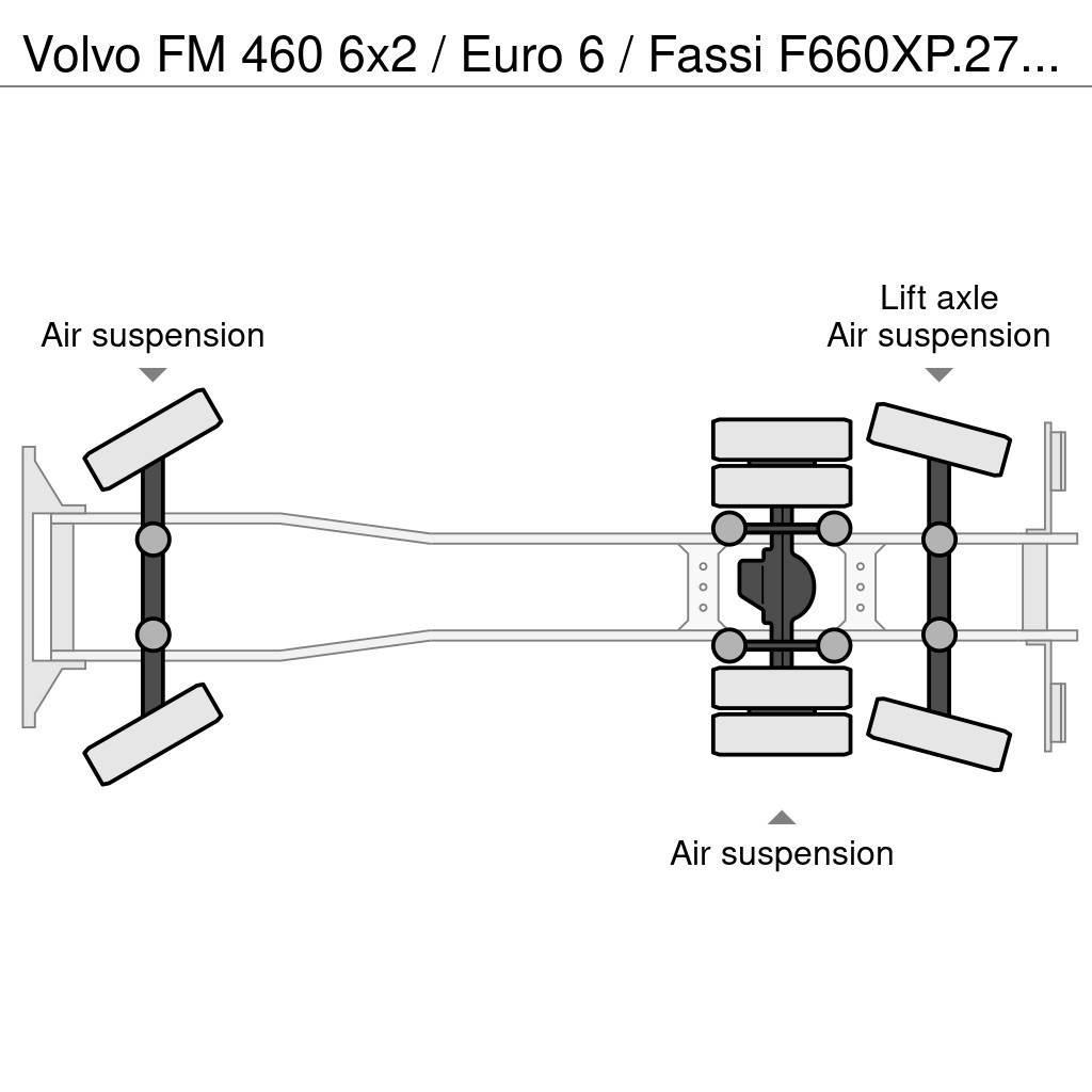 Volvo FM 460 6x2 / Euro 6 / Fassi F660XP.27 + Flyjib All terrain cranes