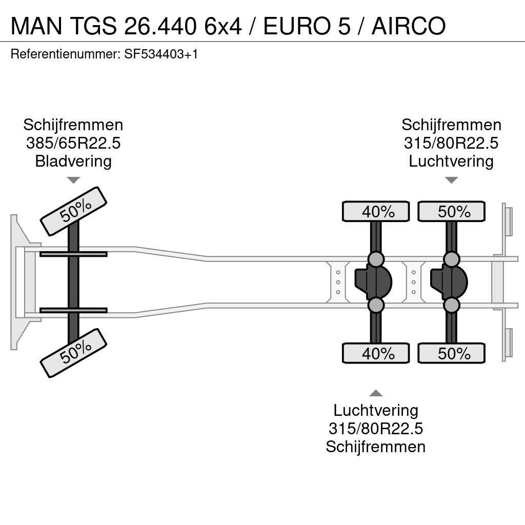 MAN TGS 26.440 6x4 / EURO 5 / AIRCO Chassis Cab trucks