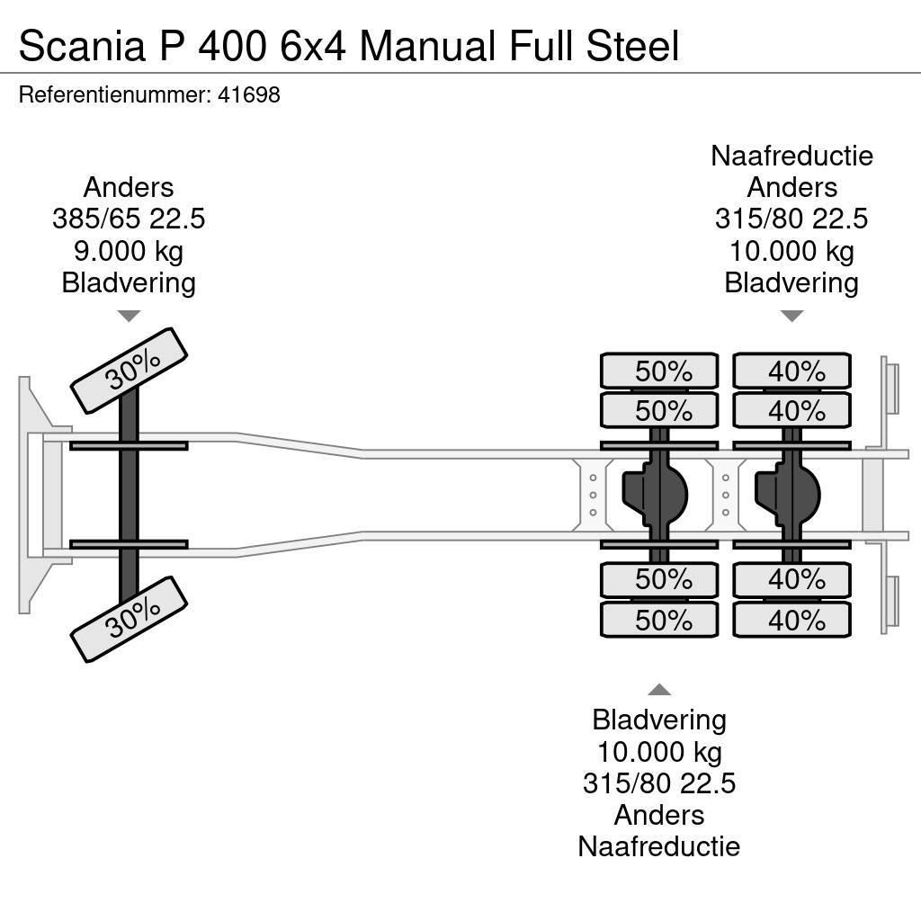 Scania P 400 6x4 Manual Full Steel Hook lift trucks