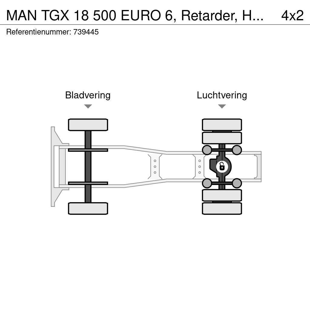 MAN TGX 18 500 EURO 6, Retarder, Hydrauliek, 6 Units Tractor Units