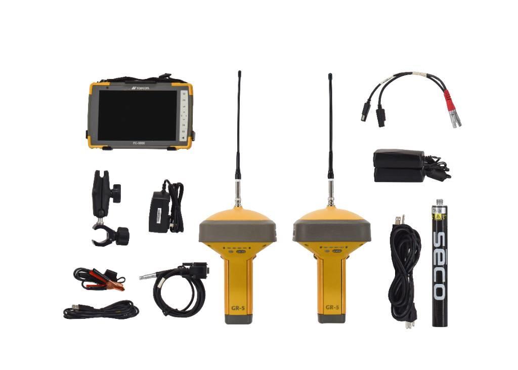 Topcon Dual GR-5 UHF II GPS Base/Rover w FC-6000 Pocket3D Other components