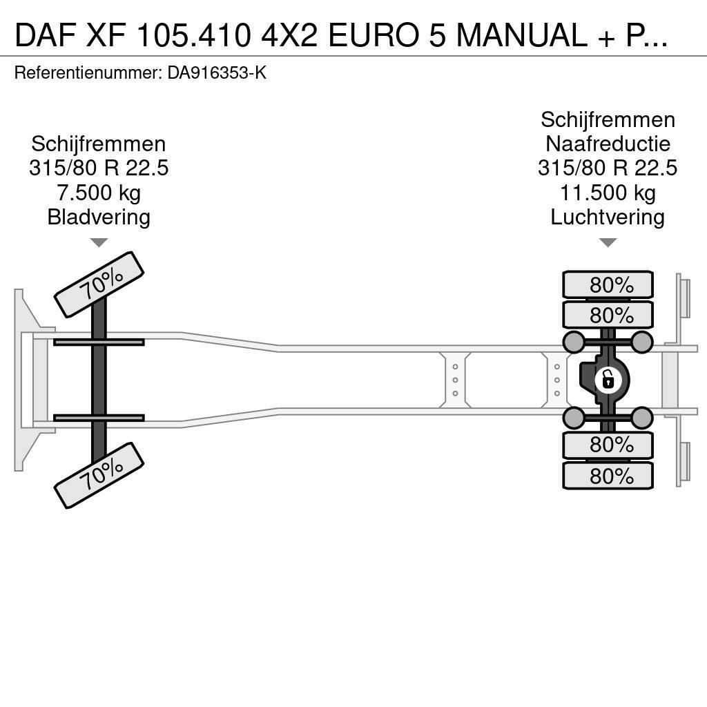 DAF XF 105.410 4X2 EURO 5 MANUAL + PALFINGER PK16000 All terrain cranes