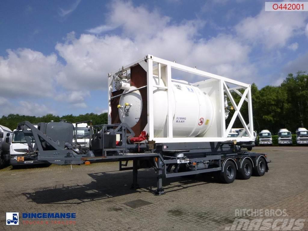  HTS 3-axle container trailer (sliding, tipping) + Tipper semi-trailers