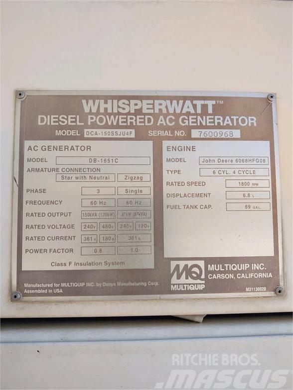 MultiQuip WHISPERWATT DCA150SSJU4F Gas Generators