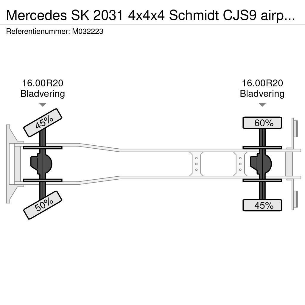 Mercedes-Benz SK 2031 4x4x4 Schmidt CJS9 airport sweeper snow pl Chassis Cab trucks