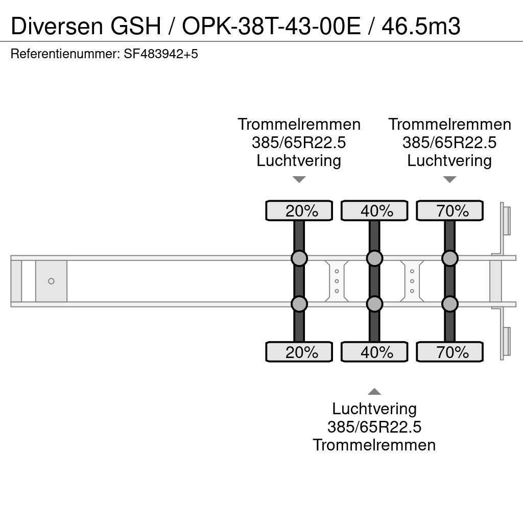 GSH / OPK-38T-43-00E / 46.5m3 Tipper semi-trailers