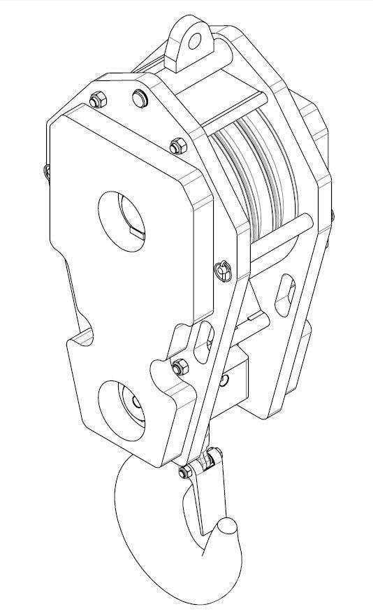 Hakenflasche / Hook block 50t Crane parts and equipment