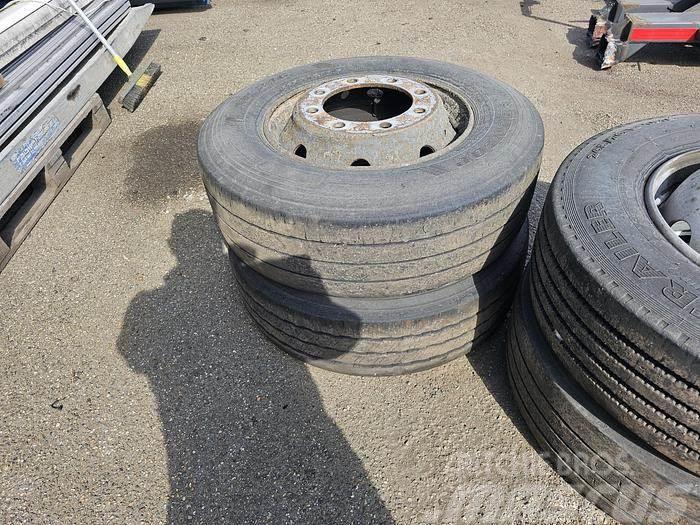  BRIDGETONE AND OTHERS 8 USED TRAILER TIRES  SIZE 2 Other components